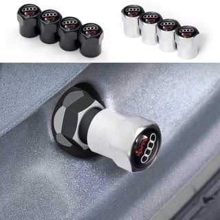 4 Pçs/set Preto/Prata De Alumínio Do Pneu De Carro Tampa De Ar Hexágono Parafuso Válvula Núcleo Proteger Capa Para Audi A3 8 P A6 C5 A4 B6 B8 S4 RS4 S5 B9 S3 8 V RS3 S6 S8 S2 S7 SQ5 SQ7