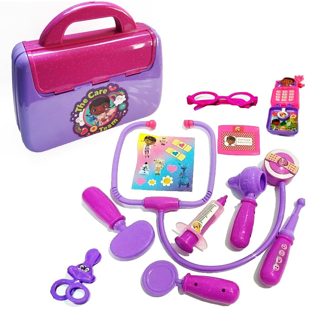 Kit 12 Peças Doutora Brinquedos Com Maleta E Adesivos | Shopee Brasil
