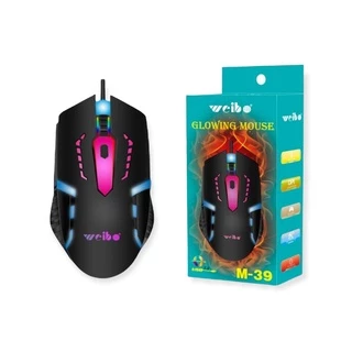 Mouse gamer com luz de LED RGB colorido 3200 DPI com fio LN