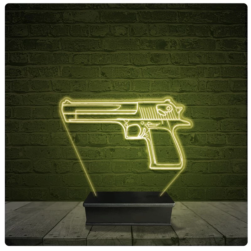 Led Luminária Acrílico Abajur - Desert Eagle CSGO