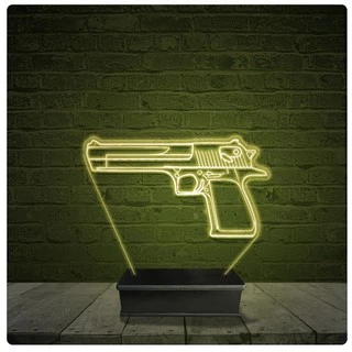 Led Luminária Acrílico Abajur - Desert Eagle CSGO