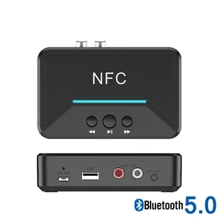 Para Amplificador No-Bluetooth NFC 5.0 Sem Fio Suporte Receptor De Áudio Estéreo 3.5mm RCA A2DP AUX Conector USB Kit De Alto-Falantes De Carro