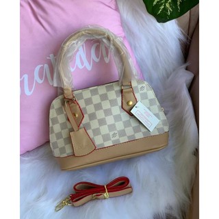 Bolsa LV Bolsa Feminina Alma Damier Ebene mini bag em canvas