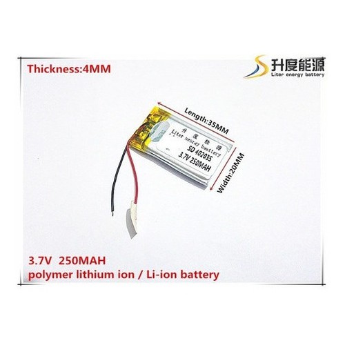 3.7v 402035 250mAh Lipo Li Polymer Battery JST 3pin 1.0 1.25 1.5 2.0 2 - Foto 4