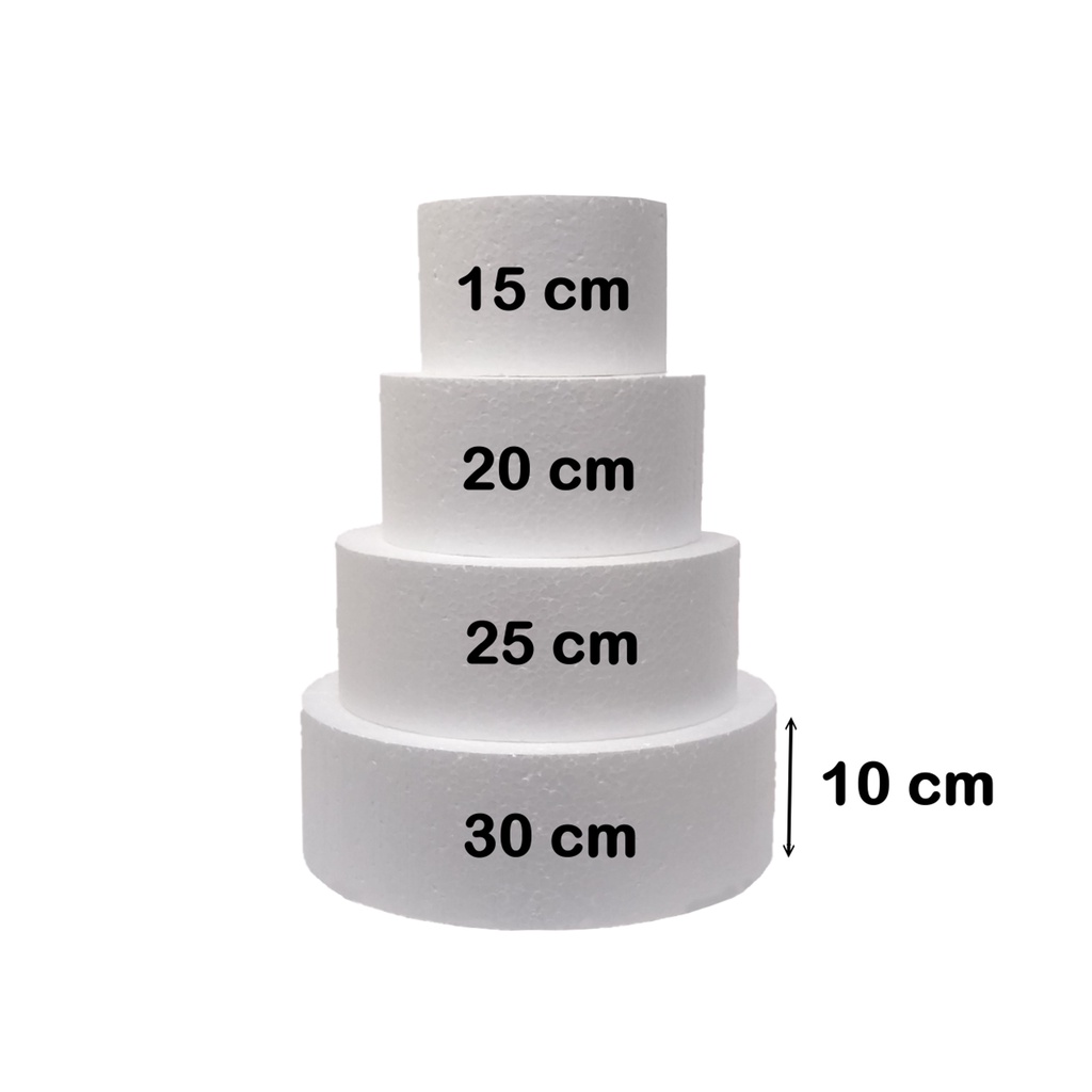 Casa do Artesão :: Isopor - Bolo Mini 3 Andares - Altura= 12,5 cm