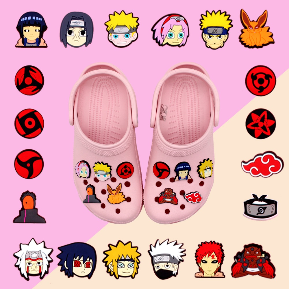 1PCS Moda Crocs Jibbitz Acessórios Criativo  Naruto  Desenho