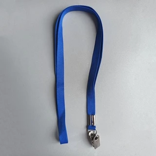 CORDÃO 10mm LISO PARA CRACHÁ COM PRESILHA JACARÉ COR AZUL ROYAL - KIT COM 5 UNIDADES