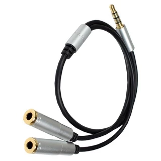 Cabo Adaptador P2 4C Fone e Microfone para Notebook Entrada Combo Tblackrox Prata