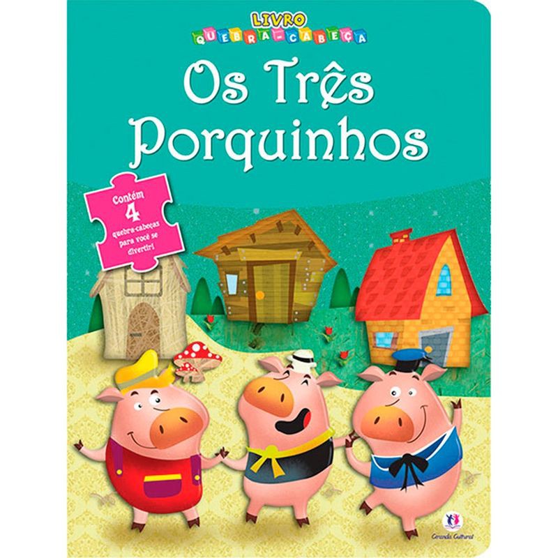 Cubos Quebra-Cabeças Os Três Porquinhos + História