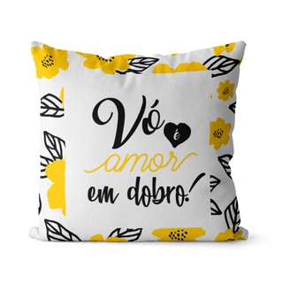 Capa de almofada decorativa para avó