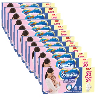 Kit 12 Absorventes Para Seios Mamypoko Leve 360  - Pague 288 Unidades