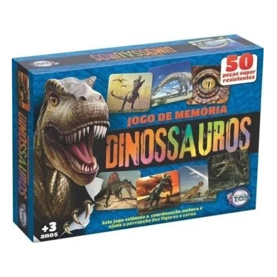 Jogo Da Memória Super Memória Dinossauros - Grow 04210 - Xickos Brinquedos