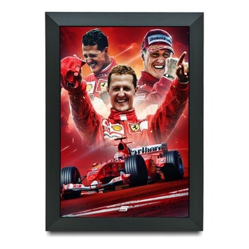 Tableau Michael Schumacher - Plaque Pilote F1 - Décoration Murale En Dibond - Pop Art