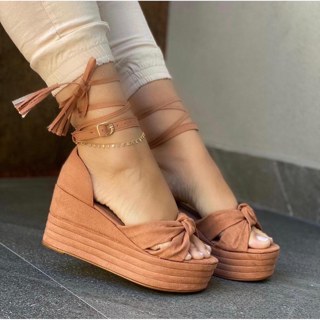 Calcanhar Fechado Anabela Fechada Atras Anabela Fechada Na Frente