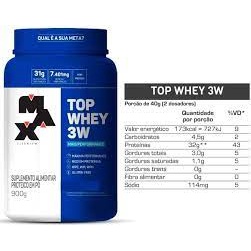 Top Whey protein 3w + Performance 900g Max Titanium