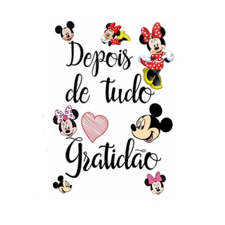 Adesivos Mensagens Minnie e Mickey Medida 27x20 temos a pronta entrega Á PROVA D