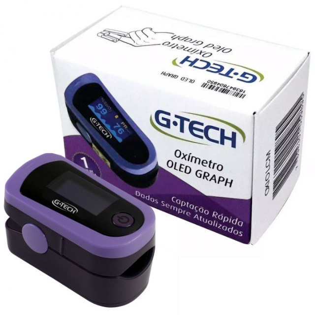 Oxímetro G-tech Oled Grumph Original Pronta Entrega Com Pilhas Inclusas ...