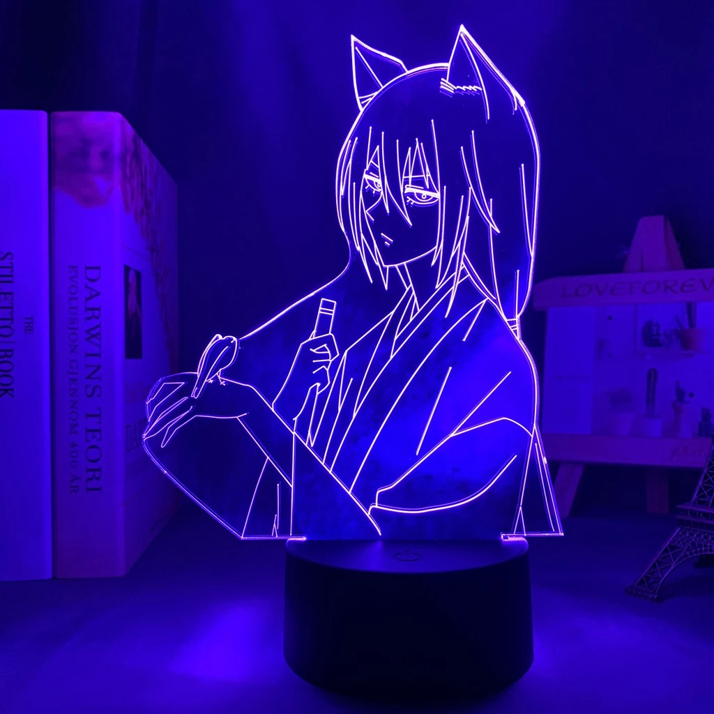 Anime Levou Luz Kamisama Beijo Tomoe Figure Lâmpada Led Noturna Jagermeister 11