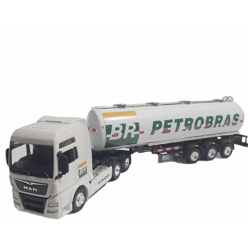 Miniatura Caminhão Man Tgx Tanque Combustível Metal Carreta