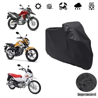 Capa de Cobrir Moto Couro 100% Forrada Não Risca Impermeável Anti Uv