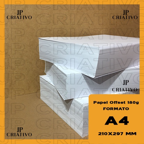 Papel Offset 180g - Tam A4 - pct c/ 250 Folhas