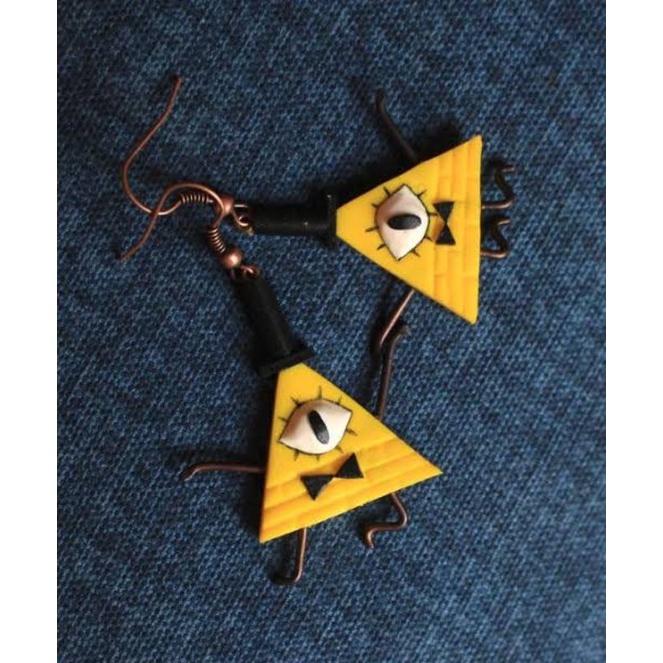 Brincos Gravity Falls - Bill Cipher | Shopee Brasil
