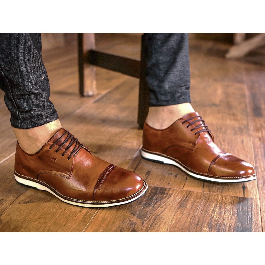 Sapato brogue hot sale masculino marrom