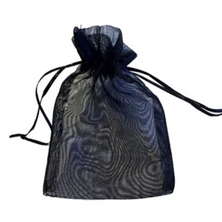Saco De Organza Preto 20x30 Com 50 Unidades Presente