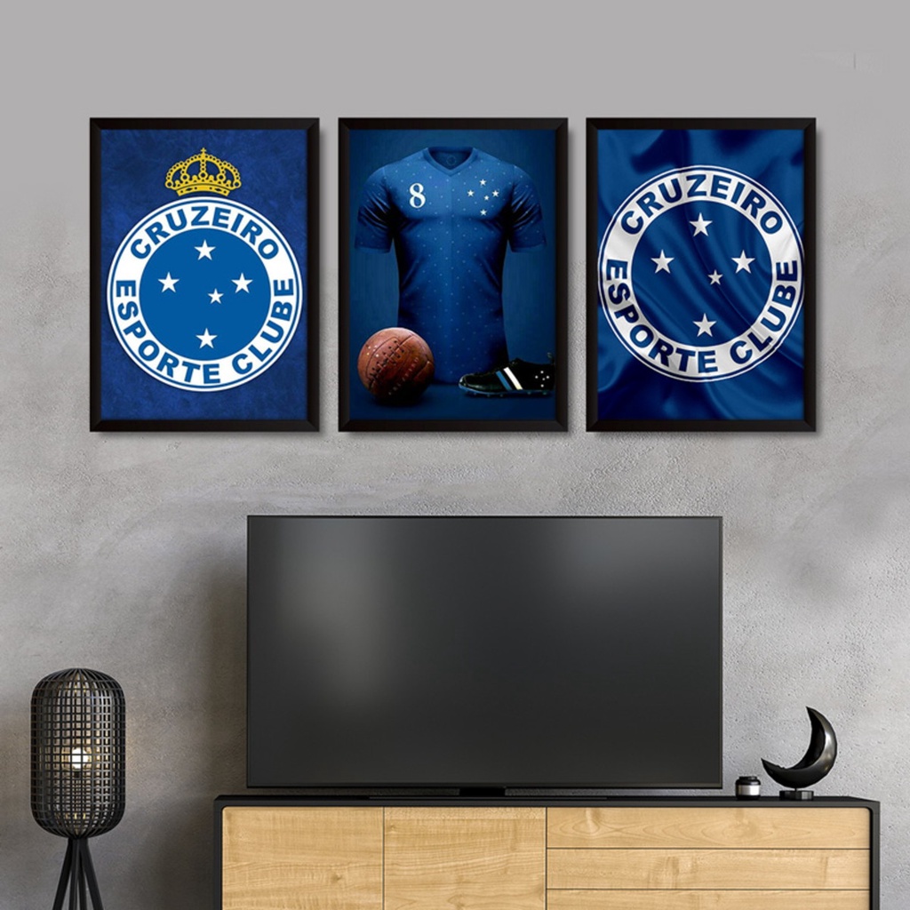 Kit 3 Quadros Decorativo Cruzeiro Bh