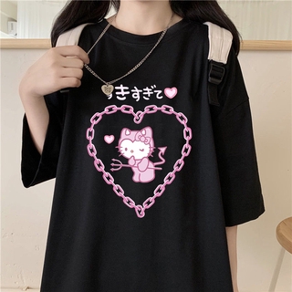 Sanrio verão 3d olá kitty t camisa crianças roupas meninas dos desenhos  animados roupas kawaii camiseta feminino streetwear y2k topos camisetas -  AliExpress