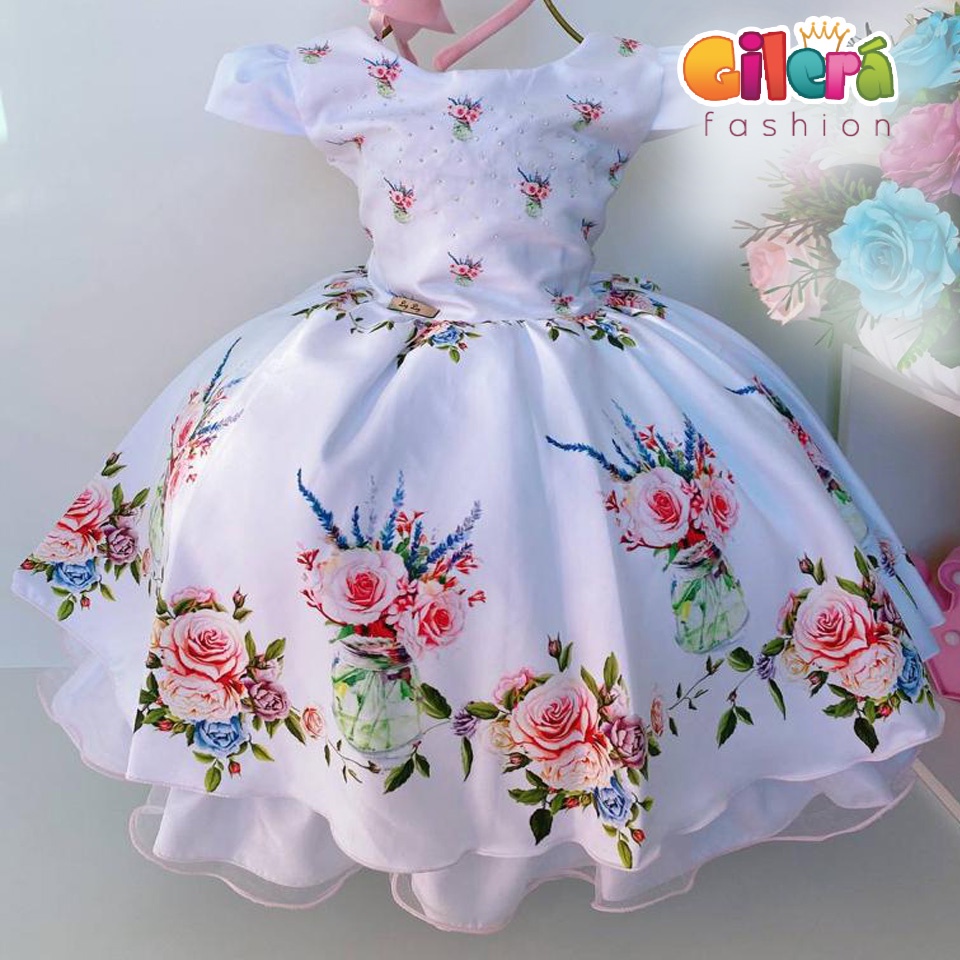 Vestido Infantil Princesinha Floral