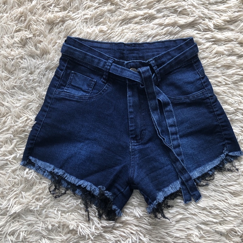 Short jeans azul sales marinho