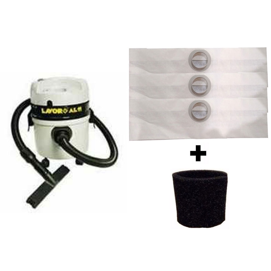 Kit 6 Sacos Aspirador Pó Lavor Wash AL11 AL12 + Filtro Motor | Shopee ...
