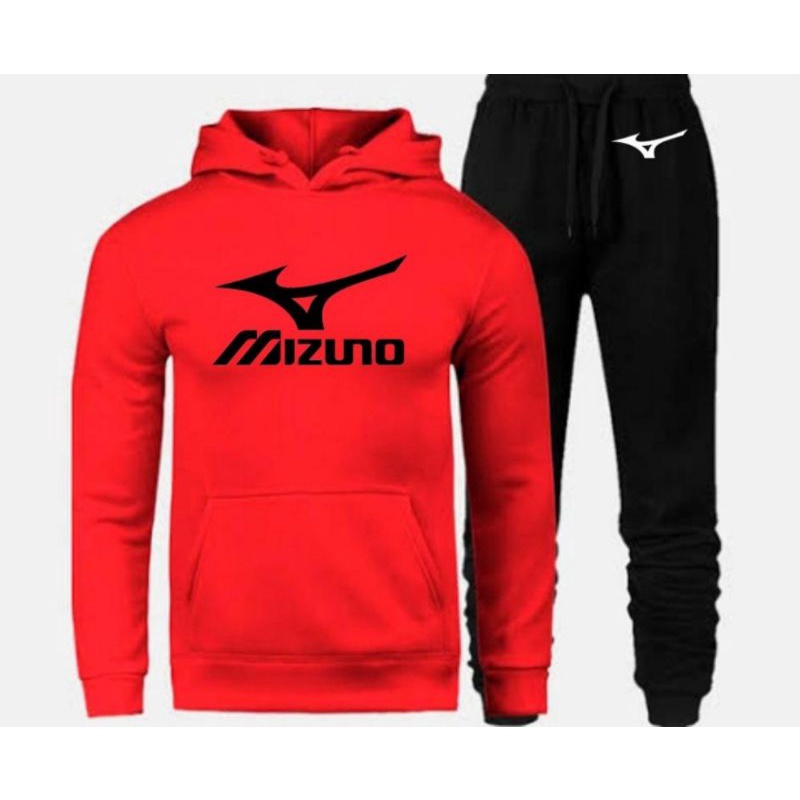 Conjunto Moleton Mizuno Com bolso Capuz | Shopee Brasil