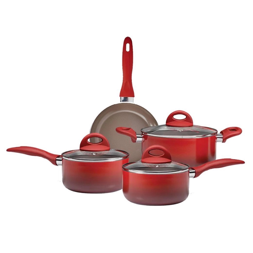 JOGO DE PANELAS LE COOK PREMIER RED 4 PCS - 1,7L / 2L / 2,6L / 4,5L