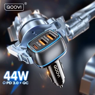 QOOVI 4.8A USB Carregador De Carro 44W De Carga Rápida Qc4.0 Qc3.0 Rápido Carregador De Carro
