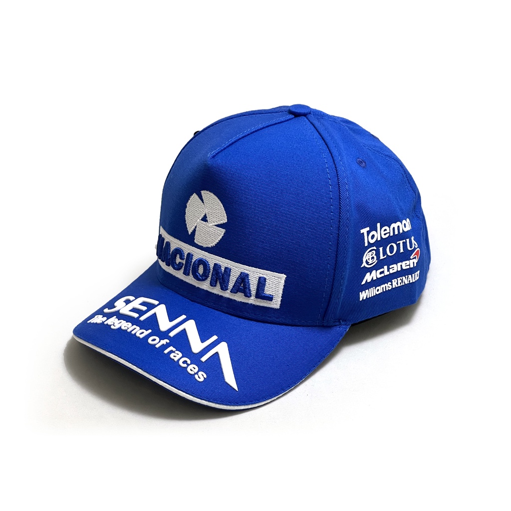 Ayrton Senna Nacional Retro F1 Cap – Blue Or Black, Made In Brazil