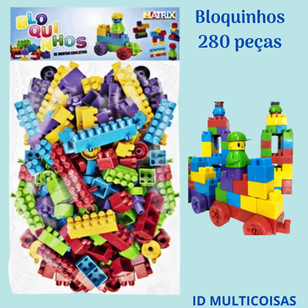 Pecinhas de Montar 100 Peças Plus Plus Mini Basic Tube Mix