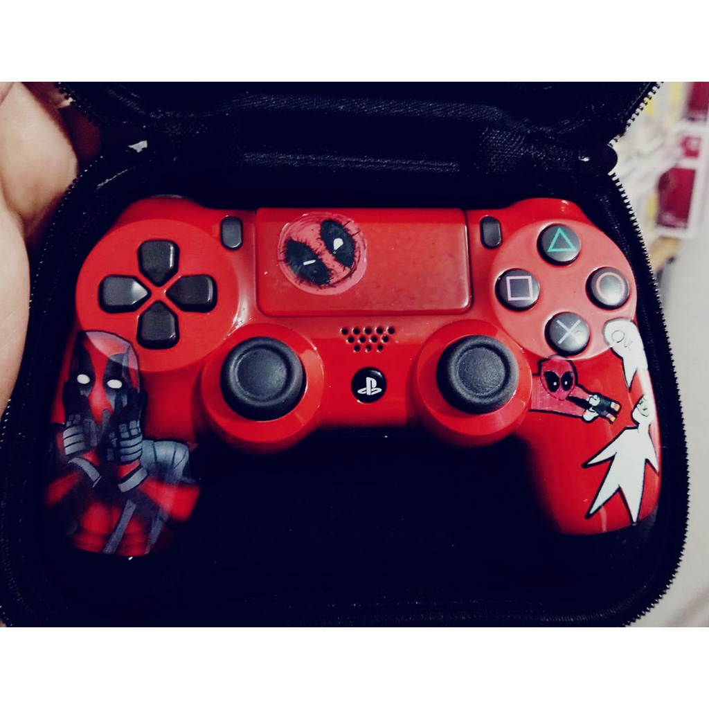 Controle Playstation Ps4 Sem Fio Dualshock Joystick Analogico Personalizado GG Controles DeadPool