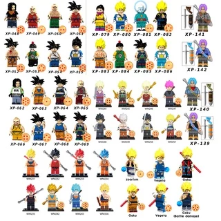 Anime Dragon Ball Minifigures Série Son Goku Torankusu Vegeta Figuras De Blocos De Construção Brinquedos