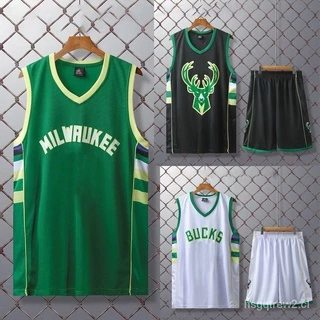 690F NBA Jersey Set Milwaukee Bucks Roupas De Basquetebol Para Homens