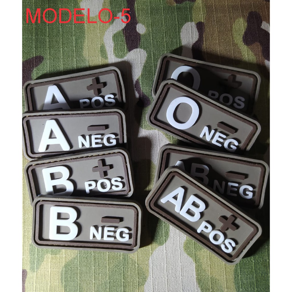 Patch tipo sanguíneo emborrachado airsoft Patches - Ponto militar ...
