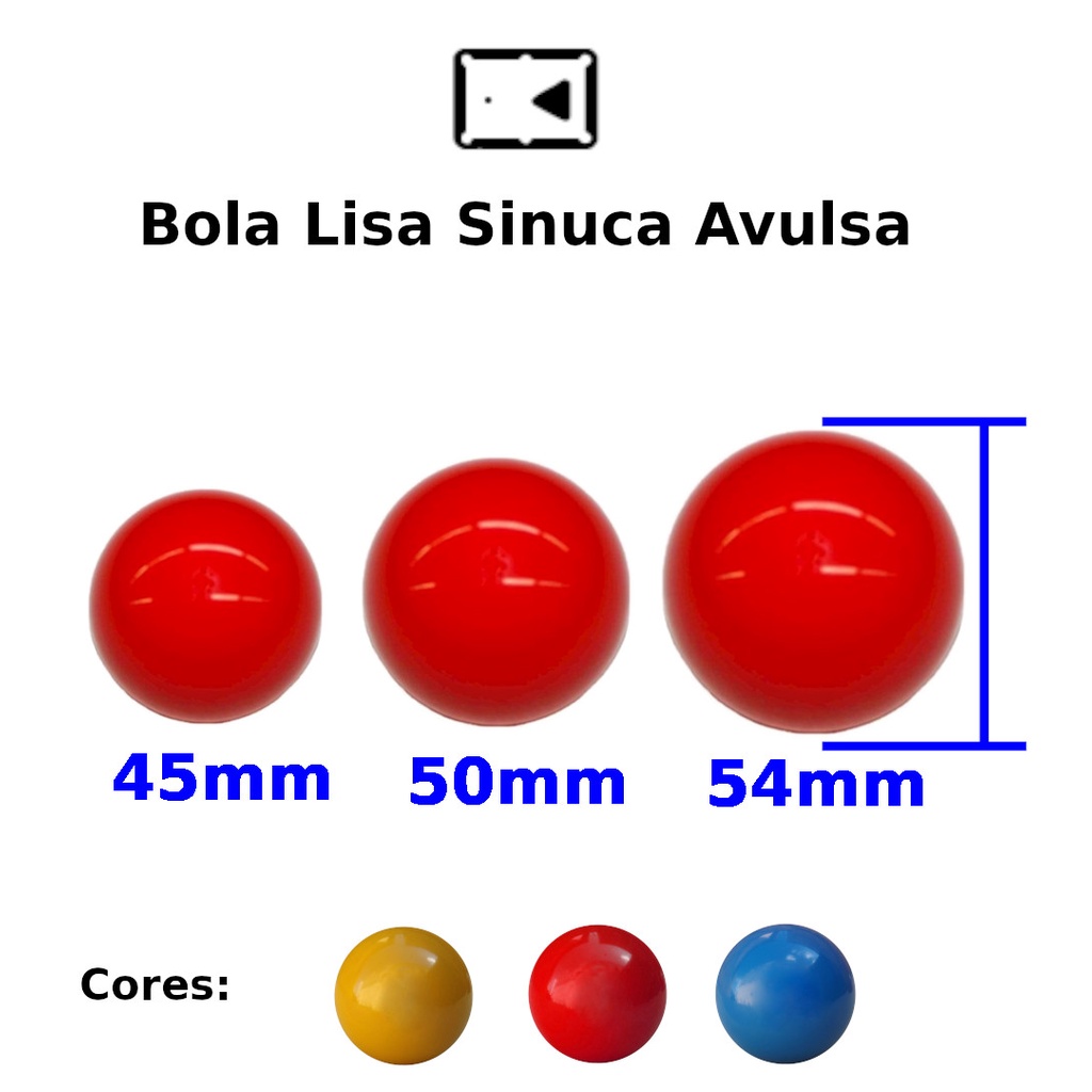 Bola de Sinuca Avulsa 50 mm Vermelha – Bilharmais®
