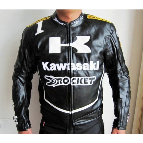 Jaqueta de sales couro kawasaki