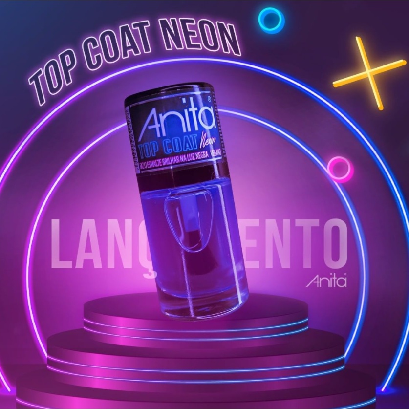 Esmalte Anita Top Coat Neon 10ml Shopee Brasil