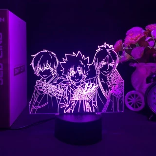 Anime Katekyo HITMAN Luz Led Renascida Para Quarto Infantil Decoração Noturna De Aniversário De 3d Lâmpada Manga REBORN