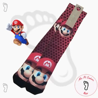 Meia Super Mario Bros Geek Ciclismo Gamers Vídeo Game Retro Crossfit Academia Skate Roller Bike