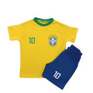 Conjunto Copa Infantil Menino Amarelo e azul