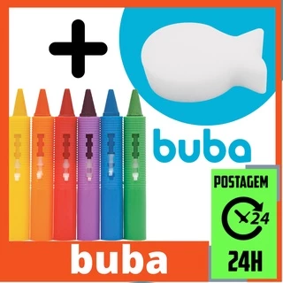 Brinquedo Risque e Apague + Esponja Mágica Desenhe Banho Crianças Divertido Com 6 Gizes Giz Buba em Oferta na Shopee