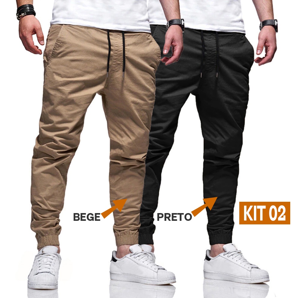 Calça jogger best sale masculina sarja